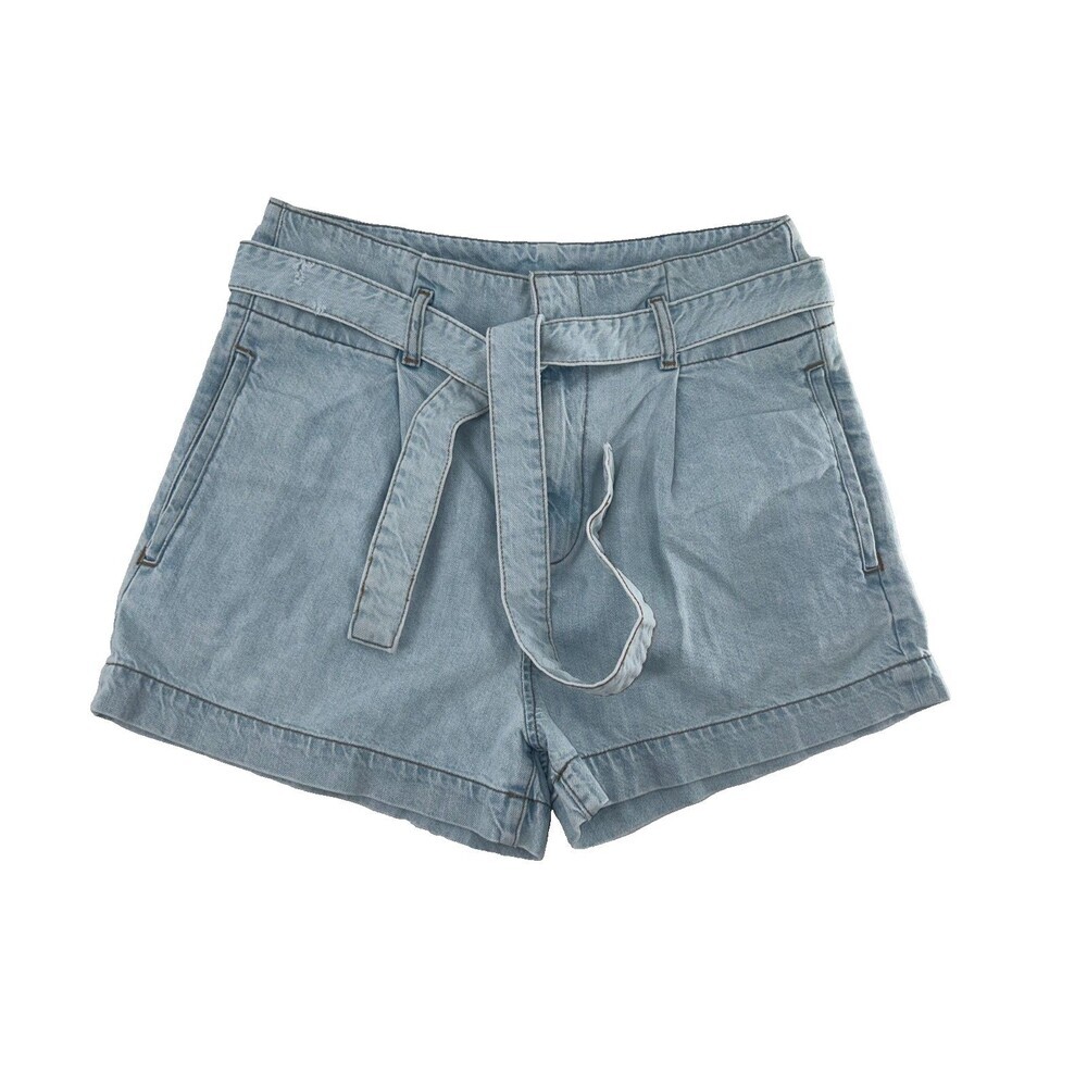 Women's DL1961 Camille Paperbag Belted Waist Denim Shorts Size 27
